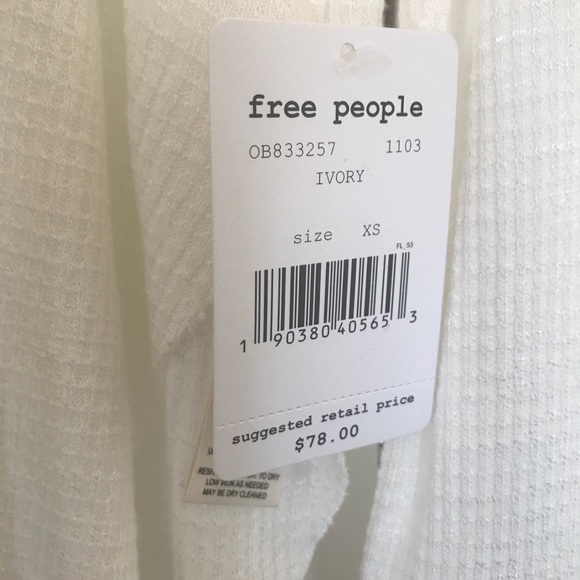 Free People Spring Valley Long Sleeve Top XS - Picture 8 of 8